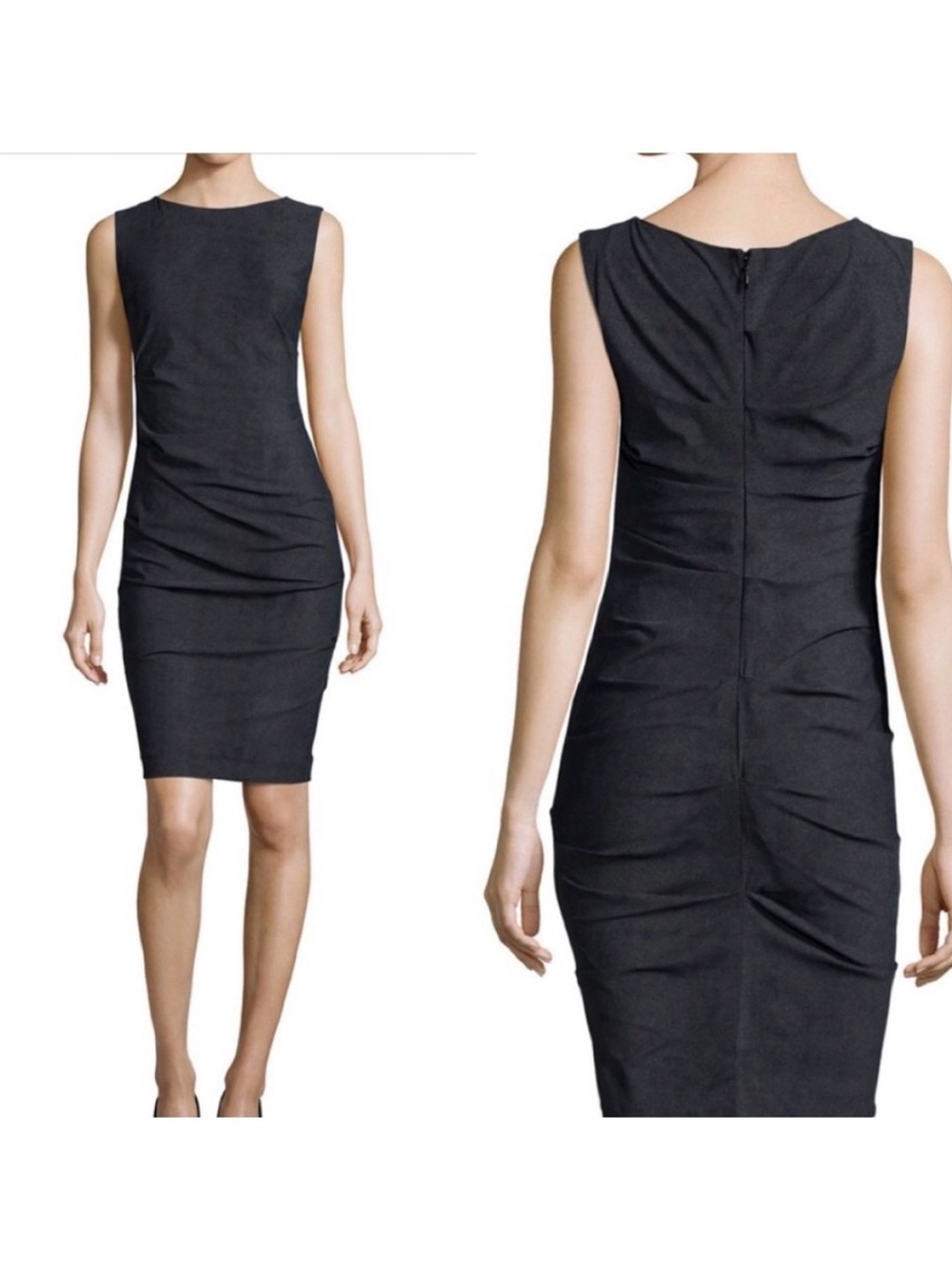Nicole Miller-Classic Black Linen Dress